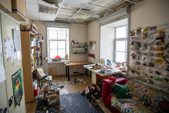 Photo by Luke April / 15 minutes / After the fire in the attic flooded the premises of the Toy Museum