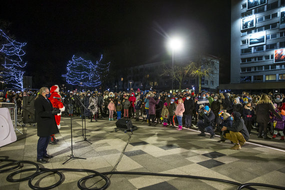 Rock Lukoševičius / 15min photo / Panevėžys presented his Christmas tree