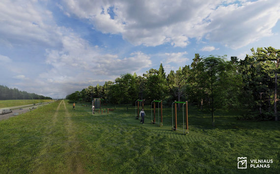 The Vilnius municipality photo / road safety training zone for children is also planned in the new public space in Karoliniškės