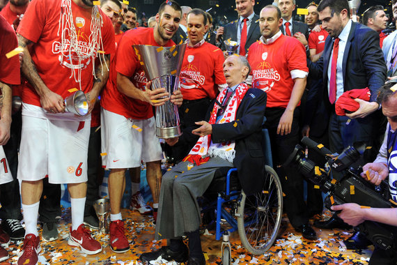 Photo from Getty Images / Euroleague.net/ Constantine Angelopoulas and the Angelopoulos brothers