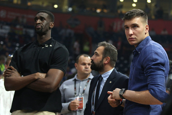 Photo from Getty Images / Euroleague.net/Ekpe Udoh and Bogdan Bogdanovich 2018