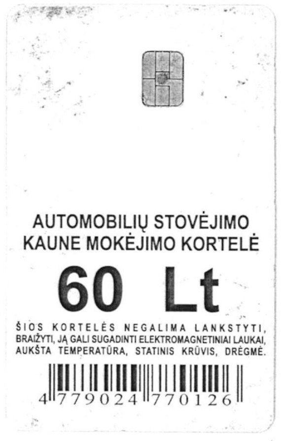 Photo by Reader Tomas / Parking Card in Kaunas