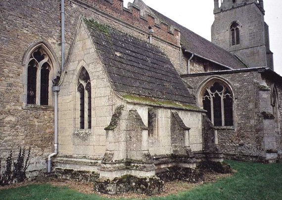 Photo from oldwillingham.com/Appendix to a church in England. Such extensions served as cells for the anachorites.