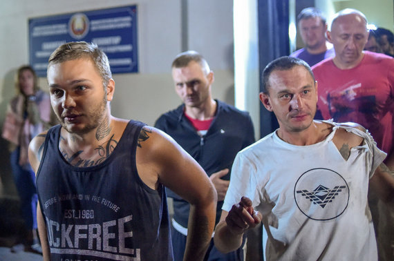 AFP / Scanpix photo / People arrested during the protests released in Minsk