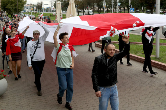 Photo by Scanpix / ITAR-TASS / Belarusian protesters hold a new demonstration