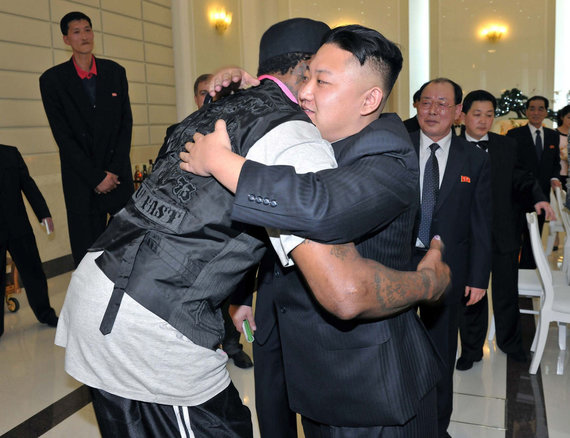 AFP / Scanpix Photo / Dennis Rodman and Kim Jong Un in North Korea