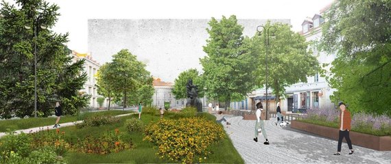 Visualization of the contest participant / Works of the participants of the Vokiečių street reconstruction contest