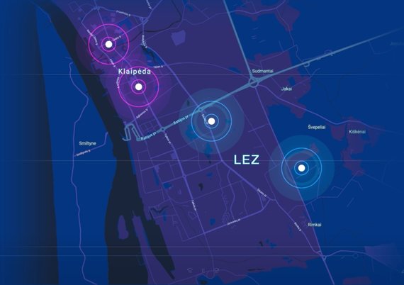 Illustrated Telia / Klaipeda 5G Station Map