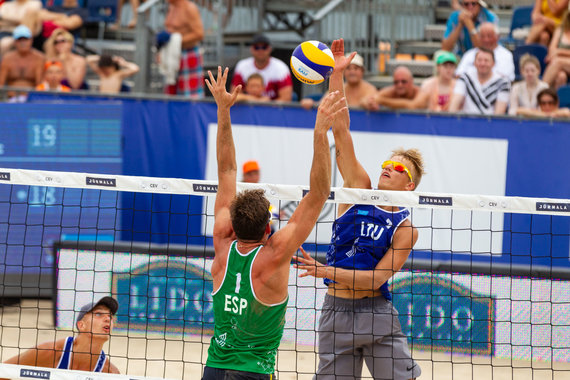   Photo CEV / Patrikas Stankevičius and Audrius Knašas (photo) won the Bronze European Championship in Lithuania 