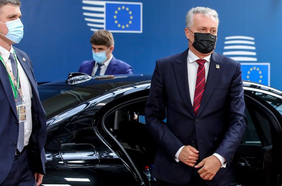 AFP / Photo by Scanpix / Gitanas Nausėda at the EU Summit