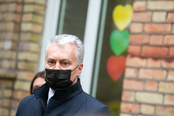 Photo by Žygimantas Gedvila / 15min / President Gitanas Nausėda voted in the elections to the Seimas of the Republic of Lithuania