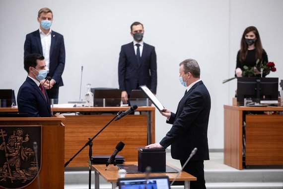 Sigismund Gedvila / 15-minute photo / Swearing in of the new members of the Vilnius city council