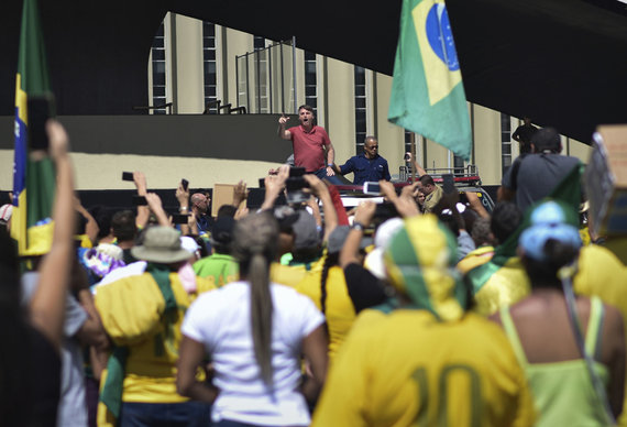 Scanpix / AP photo / Jair Bolsonaro protesting against quarantine