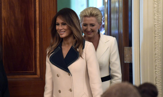 Scanpix / AP Photo / Melania Trump and Agata Duda