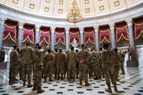 AFP / Photo by Scanpix / National Guard on Capitol Hill before the vote on Trump's impeachment