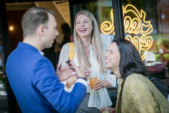 Photo of the event organizers / Restaurant opening guests.