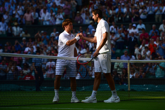 Photo by Scanpix / Ričardas Berankis and Marinas Čiličius in 2015 at Wimbledon