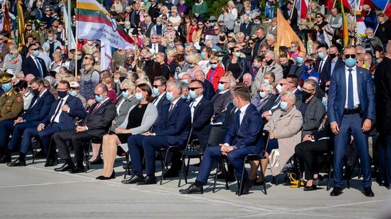 Facebook photo by A.Bautronis / Opening ceremony of the Lithuanian Partisan Monument in Kryžkalnis