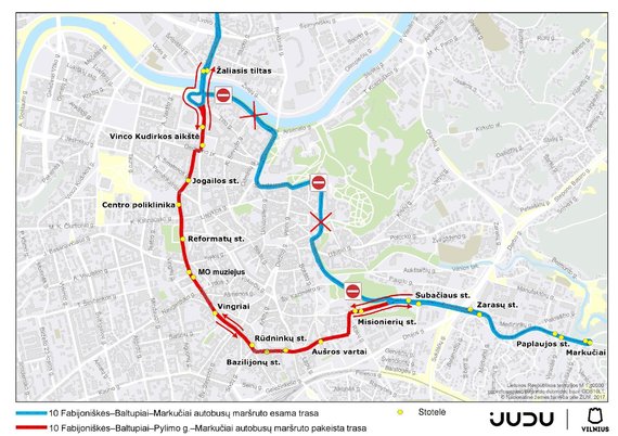 Illustration of Vilnius Municipality / Bus Route Routes