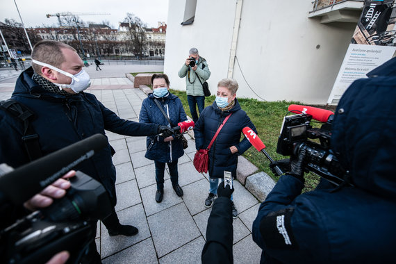 Photo by Arno Strumila / 15min / In Vilnius - protest against face masks