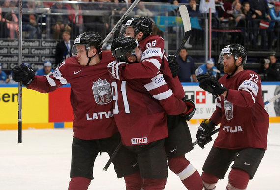 Photo by Scanpix / Latvian hockey players