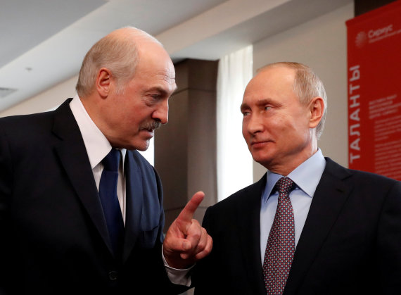 Reuters / Photo by Scanpix / Alexander Lukashenko and Vladimir Putin