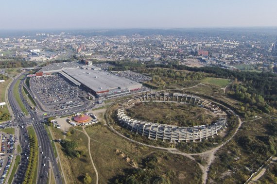 Irmantas Gelūnas photo / 15min photo / Stadium on the Šeškinė hill from a bird's eye view