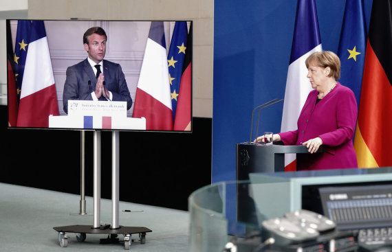 AFP / Scanpix Photo / Emmanuel Macron and Angela Merkel